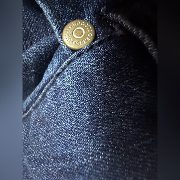 Eloquii Dark Wash Fringe Hem Cropped Jeans Size 20 - Picture 7 of 12